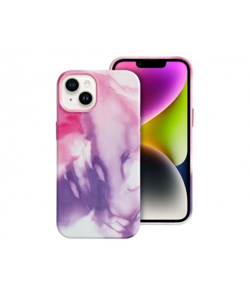 Husa iPhone 14, Magsafe, Microfibra La Interior, Purple Spalsh